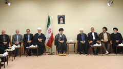 Ayatollah Khamenei meeting with the cabinet members of president Rouhani