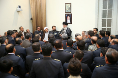Ayatollah Khamenei meeting with commanders and staff of the Khatam al-Anbia Air Defense Headquarters