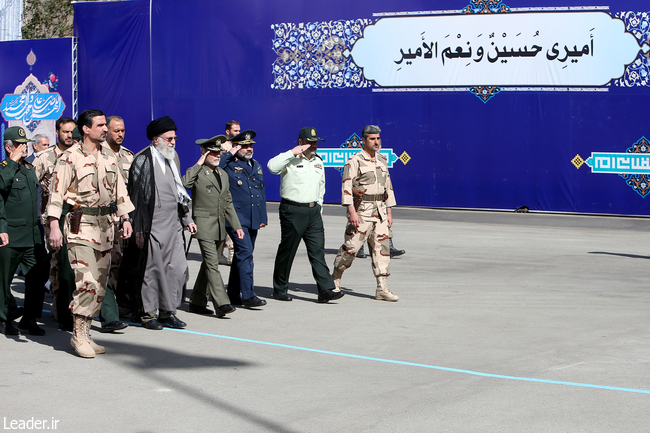 Ayatollah Khamenei attends a commencement ceremony for the graduates of the Army’s military academies.