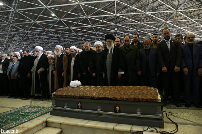 تہران یونیورسٹی میں حجت الاسلام ہاشمی رفسنجانی کی تشییع جنازہ
