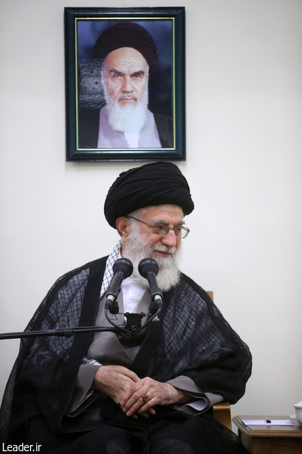 Ayatollah Khamenei receives members of the Supreme Council of the Islamic Seminaries.