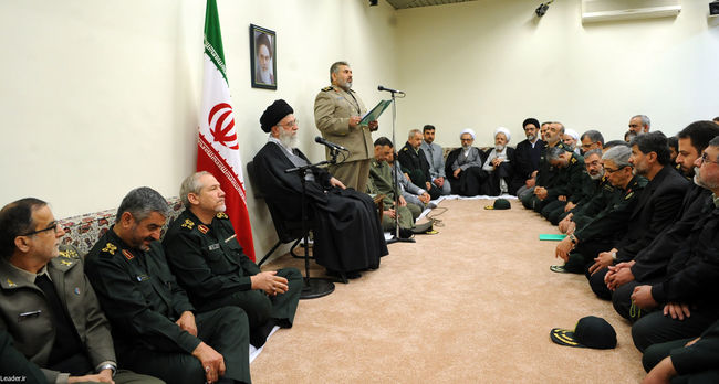 دیدار رهبر معظم انقلاب با فرماندهان نیروهای مسلح