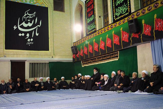 مراسم سوگواری حضرت اباعبدالله الحسین علیه السلام در حضور رهبر معظم انقلاب