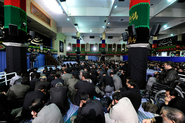 مراسم سوگواری حضرت اباعبدالله الحسین علیه السلام در حضور رهبر معظم انقلاب