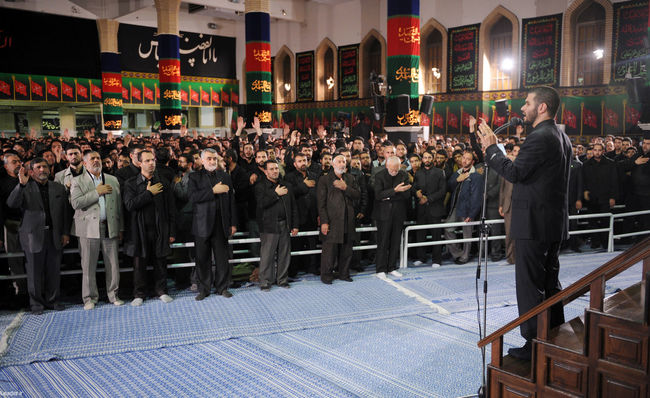مراسم سوگواری حضرت اباعبدالله الحسین علیه السلام در حضور رهبر معظم انقلاب
