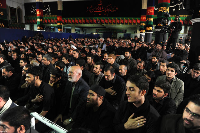 مراسم سوگواری حضرت اباعبدالله الحسین علیه السلام در حضور رهبر معظم انقلاب