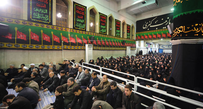 مراسم سوگواری حضرت اباعبدالله الحسین علیه السلام در حضور رهبر معظم انقلاب