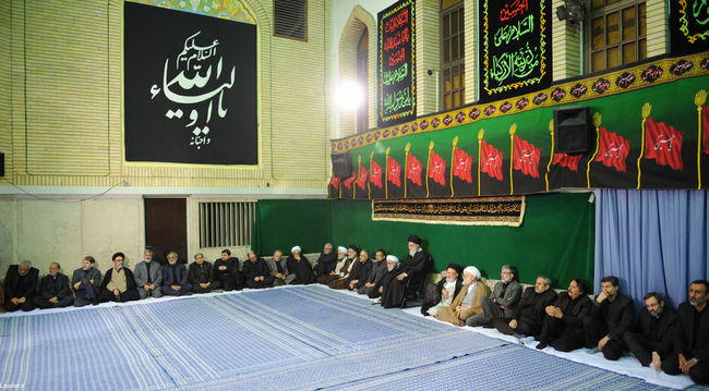 مراسم سوگواری حضرت اباعبدالله الحسین علیه السلام در حضور رهبر معظم انقلاب