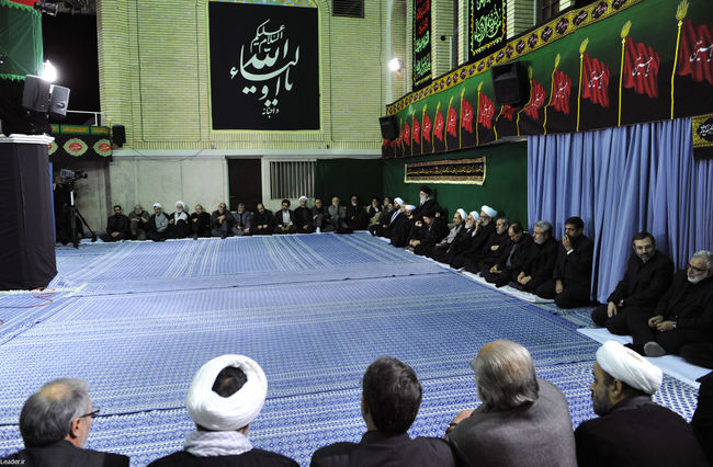 مراسم عزاداری اباعبدالله الحسین(ع) در بیت رهبر معظم انقلاب