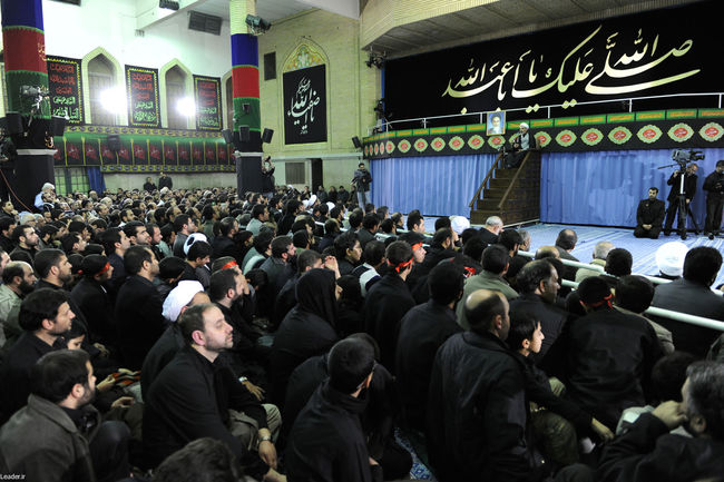 مراسم عزاداری اباعبدالله الحسین(ع) در بیت رهبر معظم انقلاب
