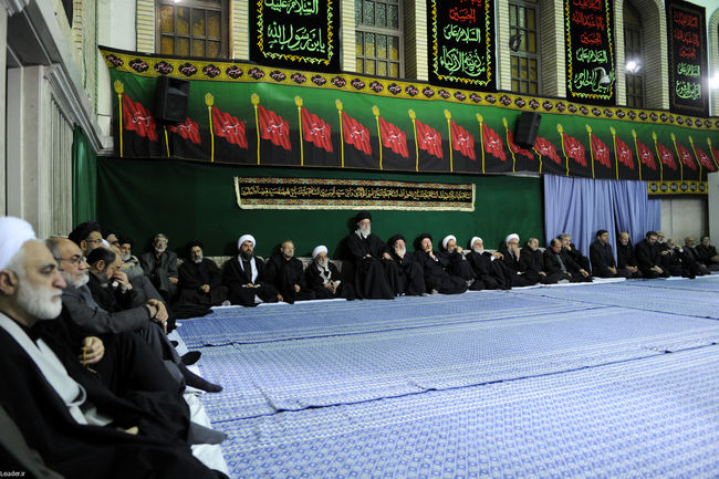 مراسم عزاداری اباعبدالله الحسین(ع) در بیت رهبر معظم انقلاب