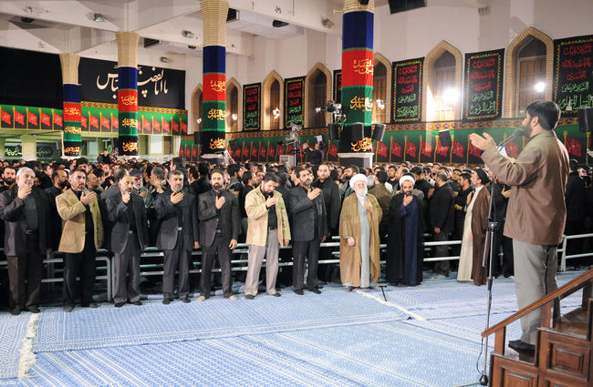 مراسم عزاداری اباعبدالله الحسین(ع) در بیت رهبر معظم انقلاب