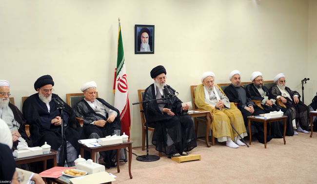 دیدار مقام معظم رهبری با رئیس و اعضای مجلس خبرگان