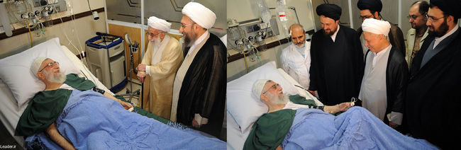 عیادت رئیس قوه قضائیه، رئیس مجمع تشخیص مصلحت نظام، دبیر شورای نگهبان از رهبر انقلاب