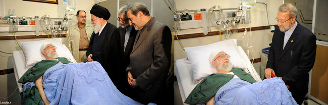 عیادت رئیس مجلس و رئیس شورای عالی حل اختلاف قوا، فرماندهان عالیرتبه نظامی و جمعی از مسئولان