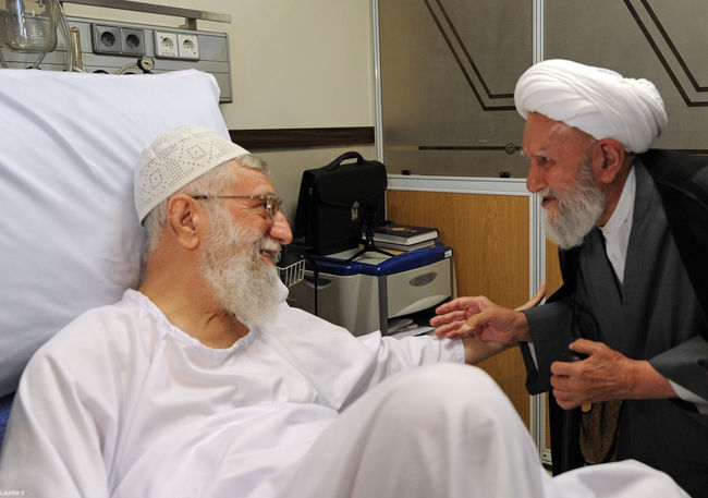 عیادت آیت الله ناصری دولت آبادی از رهبر معظم انقلاب