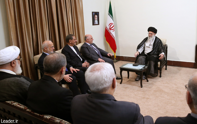 Lors d'une audience accordée au Premier ministre irakien Haïder al-Abadi Lors d'une audience accordée au Premier ministre irakien Haïder al-Abadi
