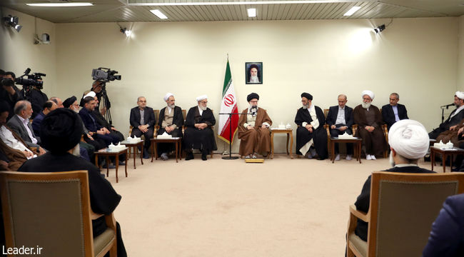 Ayatollah Khamenei among officials form Qom and East Azerbaijan provinces.