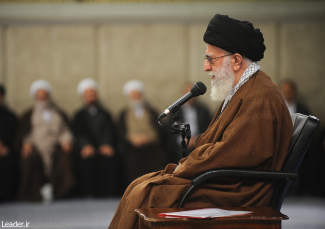 Ayatollah Khamenei meets with thousands of Iranian pupils and students.