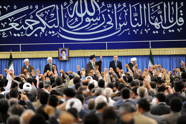 Ayatollah Khamenei receives state officials, Muslim ambassadors and ordinary people.