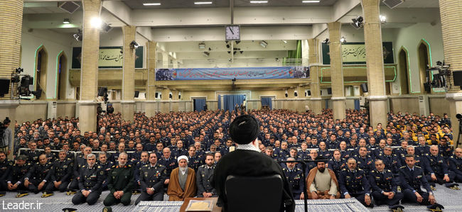 Ayatollah Khamenei in a meeting with some commanders and personal of the Air Force