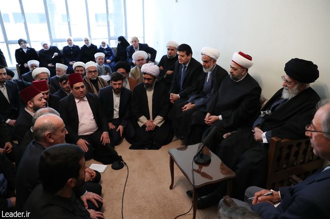 รัฐมนตรีซีเรียและคณะนักวิชาการศาสนาชาวซีเรียเข้าพบท่านผู้นำสูงสุดการปฏิวัติอิสลาม