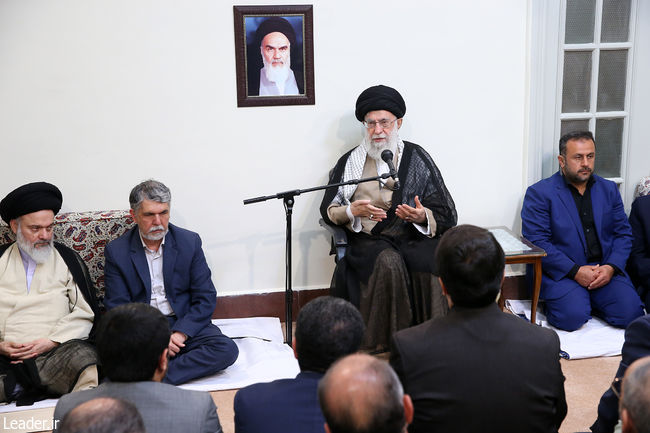 Ayatollah Khamenei meets with a group of Hajj officials and organizers
