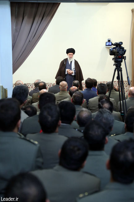 Ayatollah Khamenei meets with a group of Iran's army commanders