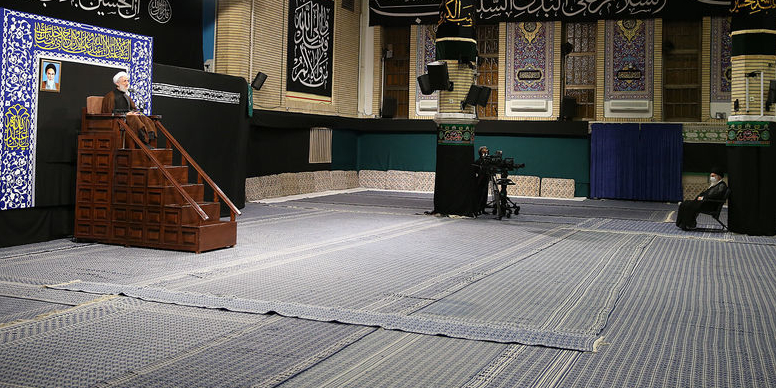 اولین شب مراسم عزاداری حضرت اباعبدالله (ع) با حضور رهبر انقلاب