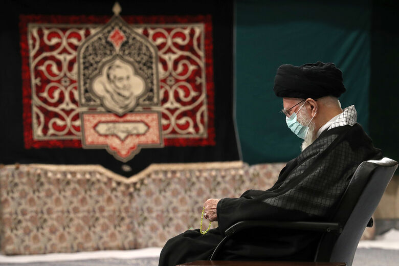 It was held in Imam Khomeini's Hosseiniyeh (RA) with the presence of the Leader of the Islamic Revolution, The mourning ceremony on Ashura's eve