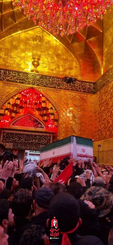 La procession historique du Guide martyr de la Révolution à Karbala