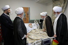 عیادت نمایندگان رهبر انقلاب از حضرت آیت‌الله نوری همدانی