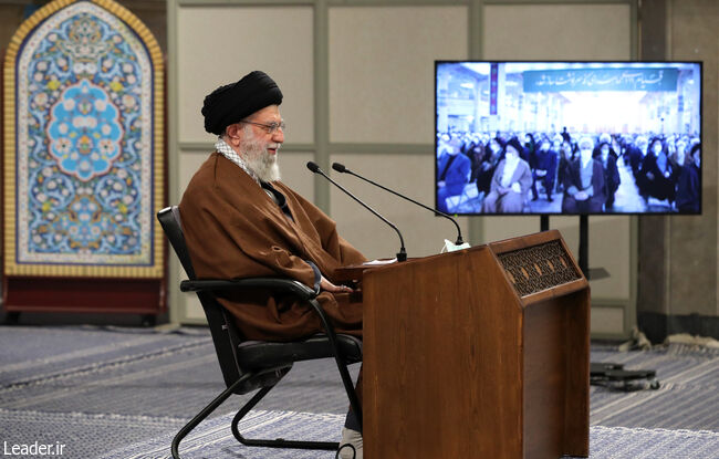 A video meeting with a group of people of Qom