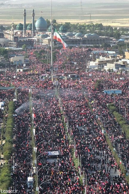 Müqəddəs Qum şəhərində Şəhid Mücahid Rəhbərin pak cənazəsi ilə vida mərasimi