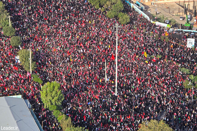 Müqəddəs Qum şəhərində Şəhid Mücahid Rəhbərin pak cənazəsi ilə vida mərasimi