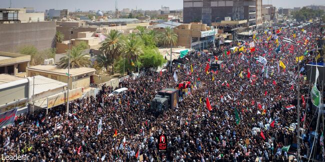 تشییع پیکر مطهر امام شهید در نجف اشرف