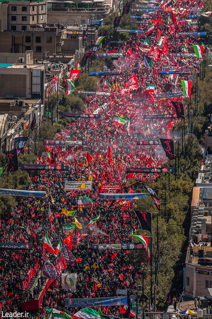 تشییع پیکر مطهر قائد شهید انقلاب اسلامی در مشهد مقدس