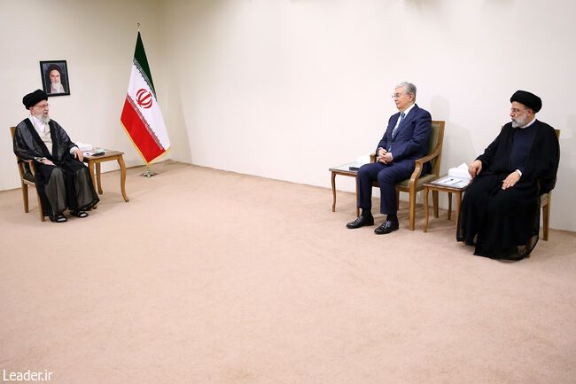 The Leader of the Islamic Revolution meets the President of Kazakhstan