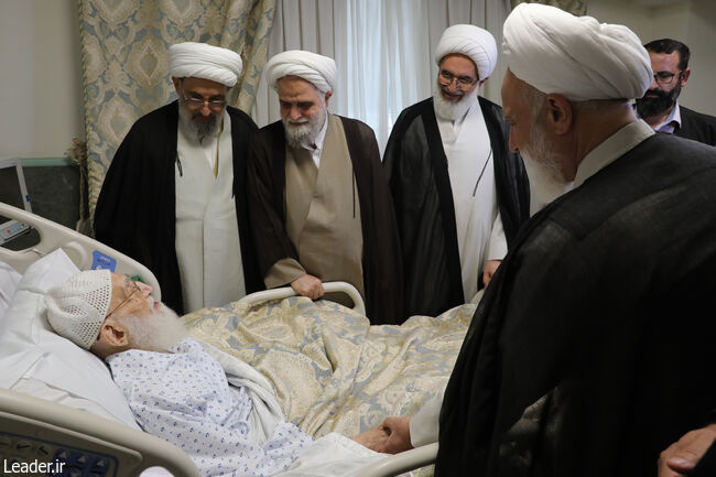 عیادت نمایندگان رهبر انقلاب از حضرت آیت‌الله نوری همدانی