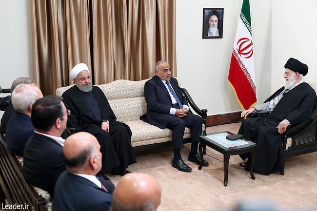 Ayatollah Khamenei receives Adil Abdul-Mahdi, the Iraqi PM, and his entourage