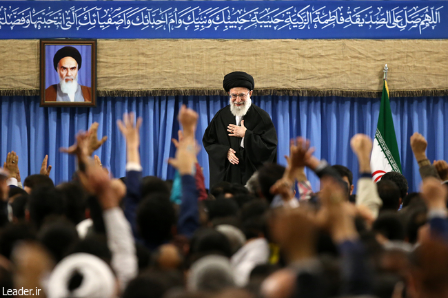 Meeting with a group of religious eulogizers on birth anniversary of Hadhrat Fatemeh Zahra.