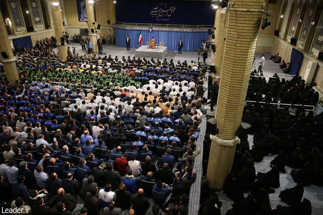 Ayatollah Khamenei meets with a group of laborers from across Iran