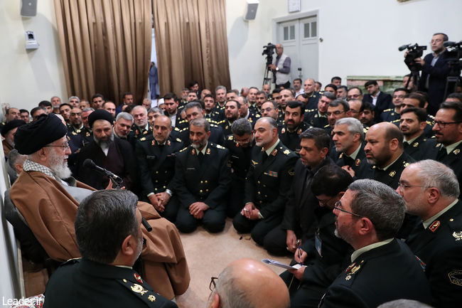 The Leader meets with a group of Police Force commanders