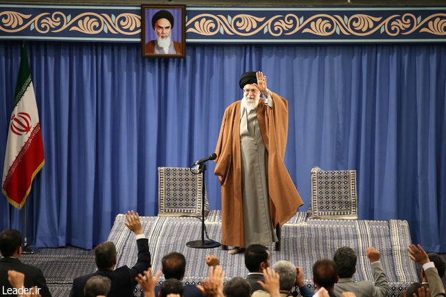 Ayatollah Khameneis meets with a group of teachers from across Iran