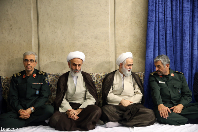 Ayatollah Khamenei receives the heads of the three branches of the government and officials.