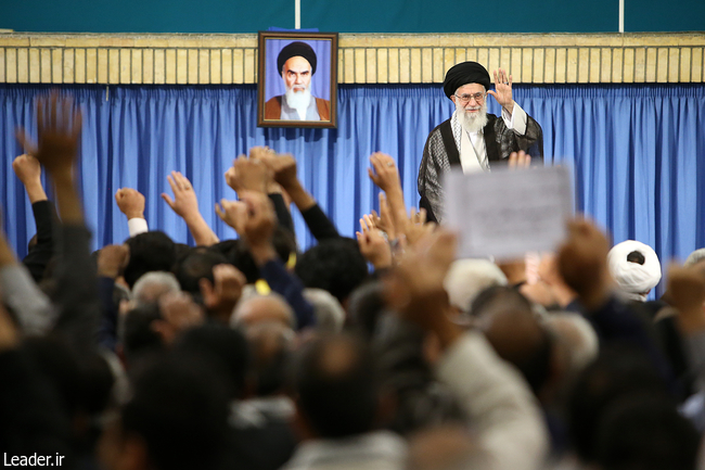 Ayatollah Khamenei receives a group of families of Defenders of Shrine and Border Guard martyrs.