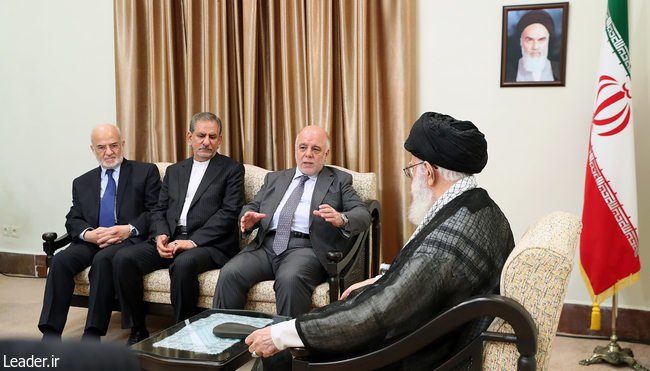 Lors d'une audience accordée au Premier ministre irakien Haïder al-Abadi