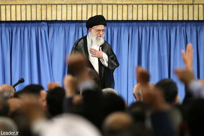 Ayatollah Khamenei holds a two-hour meeting with university professors.