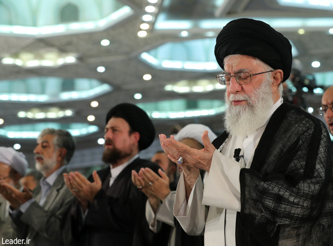 Ayatollah Khamenei addressing people on the auspicious occasion of blessed Eid al-Fitr.