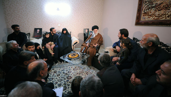 The presence of the Leader in Martyr Hamedan's residence